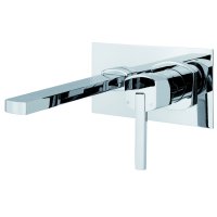 Baterie lavoar WEBERT AZETA NEW cu monocomandă, montată pe perete, cu placă orizontală, fără scurgere și furtunuri flexibile