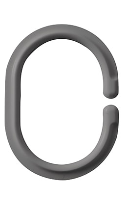 Inele perdea dus ( set 12 buc) gri
