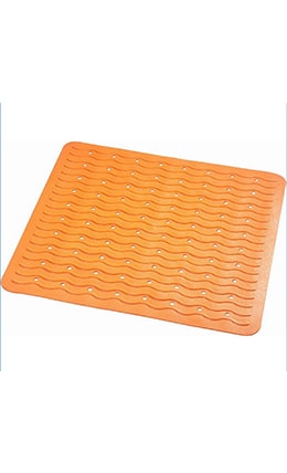 Covor antiderapant baie 54x54cm Playa neon-orange